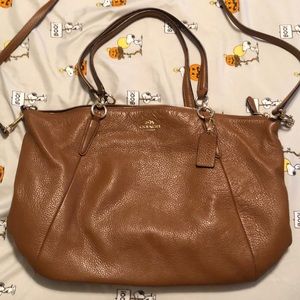 Tan Coach Satchel Bag